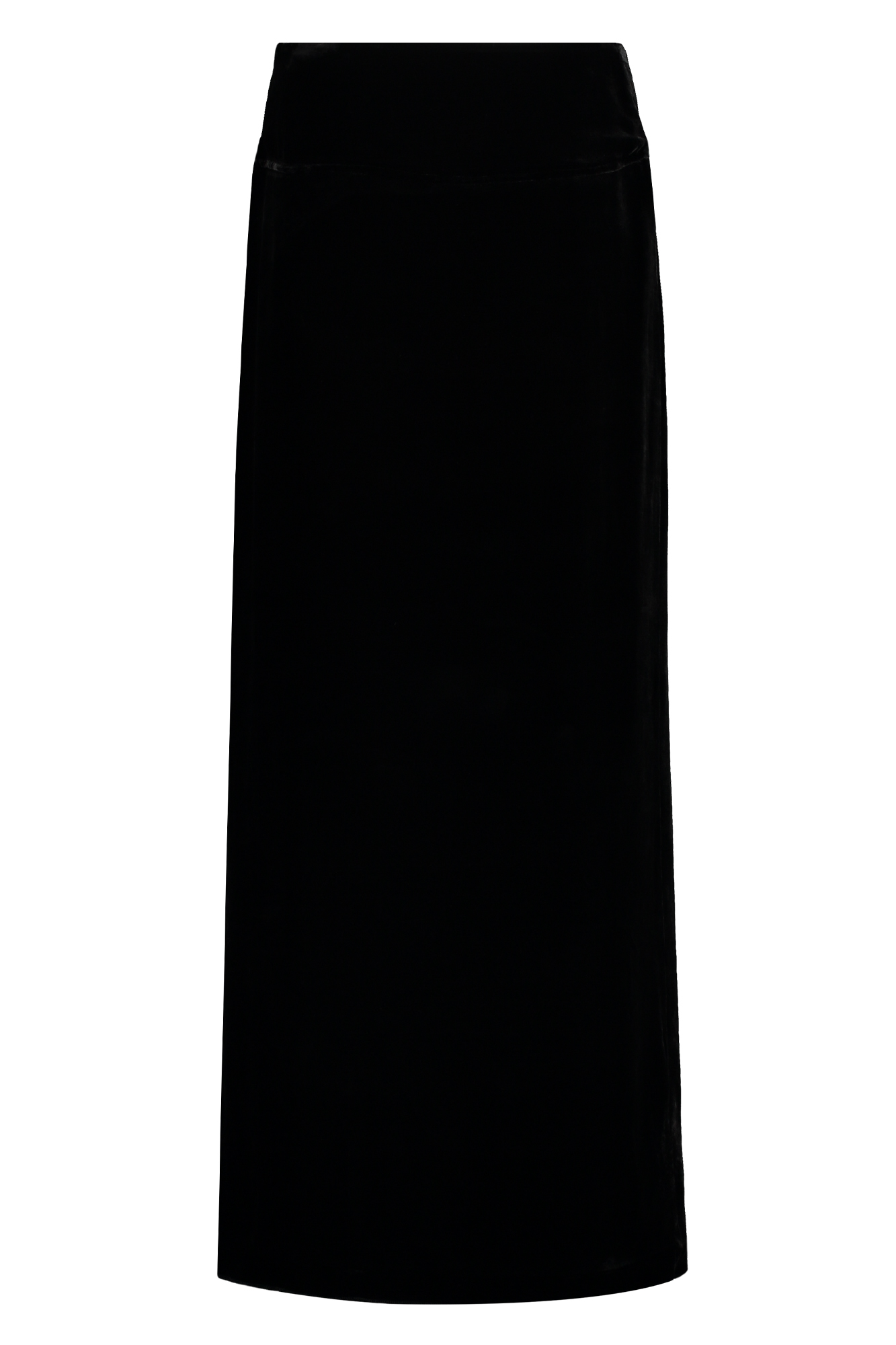 Midden Hijgend Hoes Zwarte lange rok van La-X-Mi | Dames rok velvet zwart